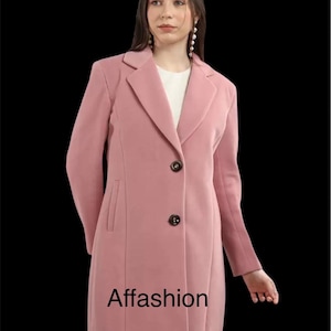 Women&#39;s Peach Tweed Trench Coat: Slim Fit Party Wear