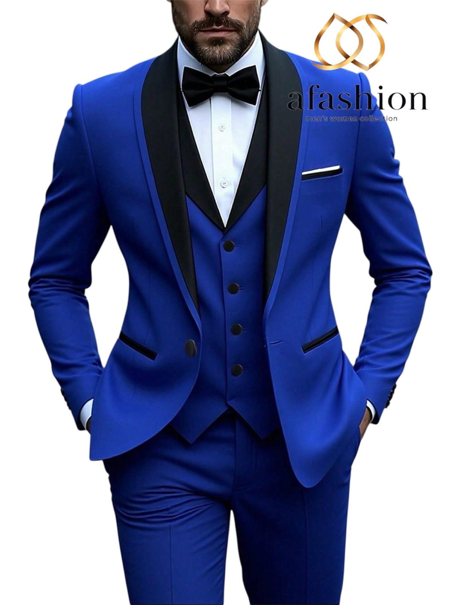 Royal Blue Tuxedo Suit | Slim Fit 3-piece, Groom Wedding Suit - Etsy Royal Blue Tuxedo Suit | Slim Fit 3-piece, Groom Wedding Suit - Etsy