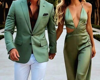 Lite green men’s 2piese suit white peat groom suit stylish suit bespoke suit bissness suit engagement suit