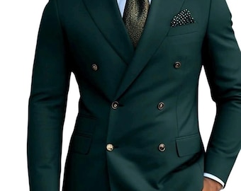 くすみグリーンダブルブレストスーツ ネクタイ付き くすみグリーンダブルブレストスーツ ネクタイ付き - スーツ新着