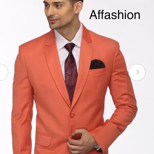 Oranje kostuum heren: slim-fit feestkleding voor bruiloften