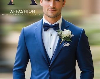 Men’s Teal Blue Slim Fit Suit | 2 Piece, Handcrafted