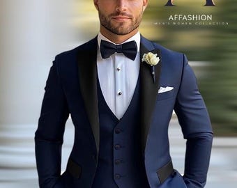 Blue Tuxedo Suit | Slim Fit, Formal Wedding Attire