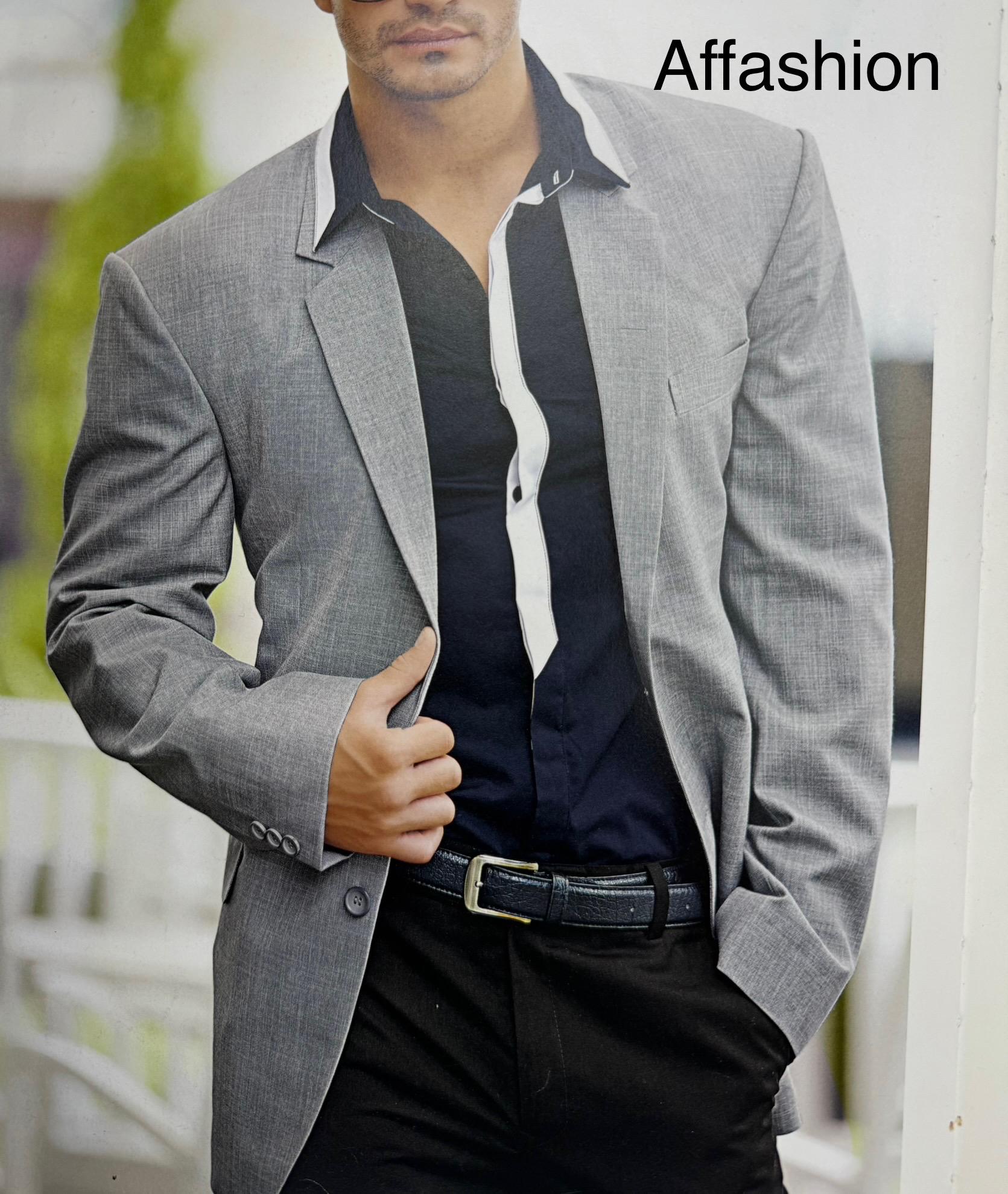 Men’s grey and black peant 2pc suit two button suit wedding groom wear summer suit bespoke party wear