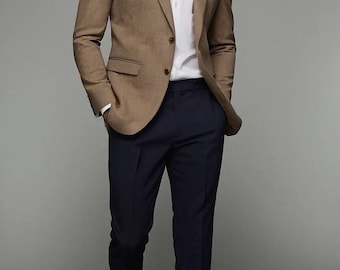 Slim Fit Terry Rayon Men&#39;s Suit: Custom Wedding Tuxedo