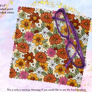 Retro 70s Groovy Lens Cloth, Glass Cleaning Cloth | Microfiber Cloth