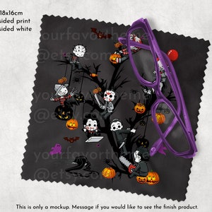 Horror Mash Up Lens Cloth, Halloween Glass Cleaning Cloth Cute  (LC09)