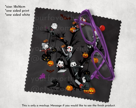 Horror Mash Up Lens Cloth, Halloween Glass Cleaning Cloth Cute  (LC09)