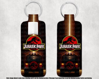 Dino Park Chapstick Keychain Holder, Movie Keychain, Dinosaur Keychain Chapstick