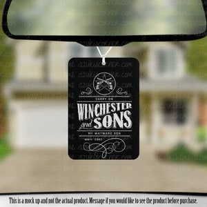 SPN Supernatural Air Fresheners - Winchester and Sons