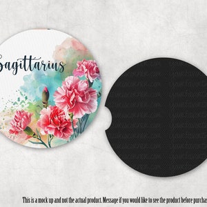 Zodiac Horoscope Car Coaster, Astrology Car Coasters, Car Accessories | Flowers