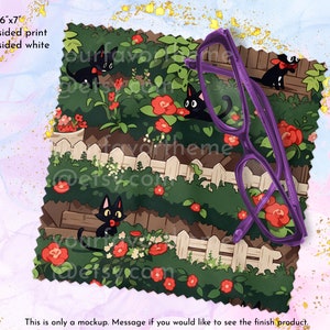 Cute Anime Lens Cloth, Cat Glass Cleaning Cloth | Microfiber Cloth