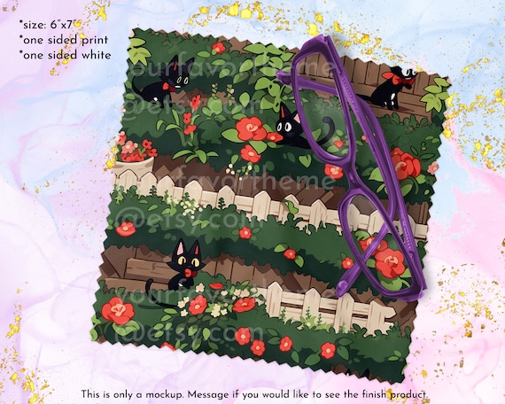 Cute Anime Lens Cloth, Cat Glass Cleaning Cloth | Microfiber Cloth