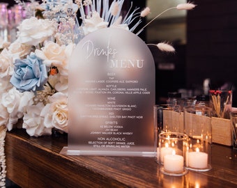 Personalised A4 Acrylic Sign | Wedding | Engagement | Cards & Well Wishes | Guest Book | Bridal Shower | Wishing Well | Bar Menu