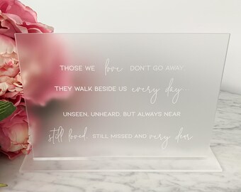 Personalised A5 Clear Frosted Acrylic Sign | Memory| Wedding | Engagement | Cards & Well Wishes | Guest Book |Wishing Well |Bar Menu | Photo
