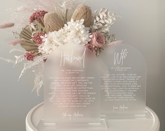 Personalised A5 Acrylic Vow Sign | Wedding | Engagement | Cards & Well Wishes | Guest Book | Wishing Well | Bar Menu | Photo