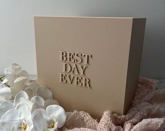 Personalised 3D Seamless Matte Beige Acrylic Wishing Well Box
