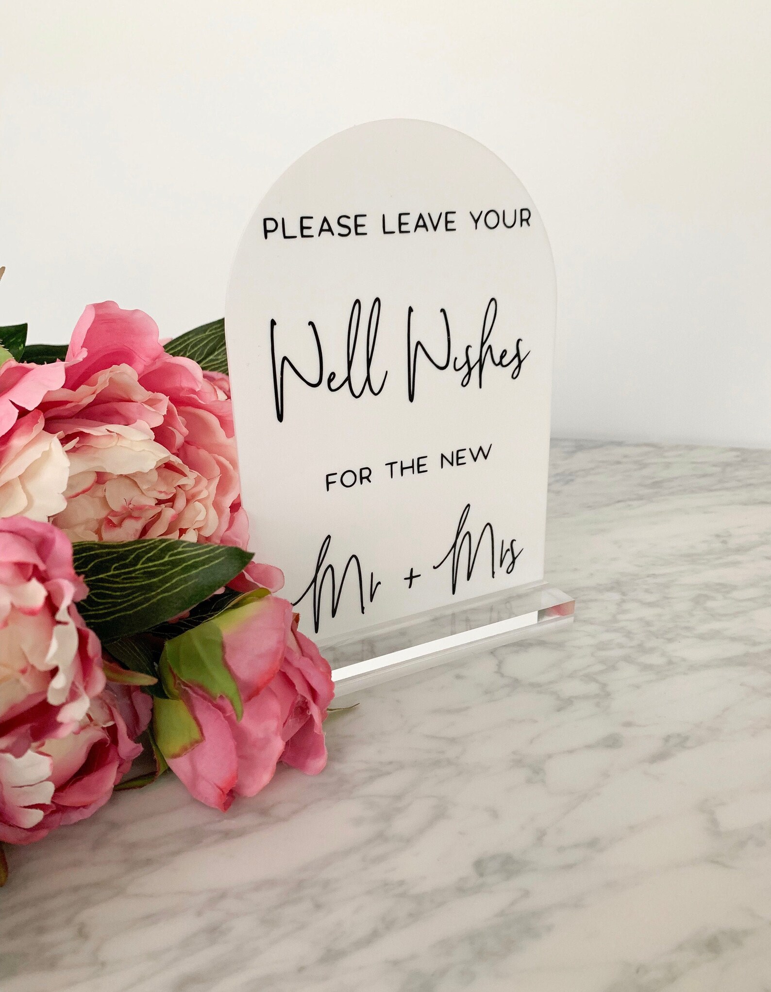 Personalised A5 White Acrylic Sign wedding Engagement Etsy