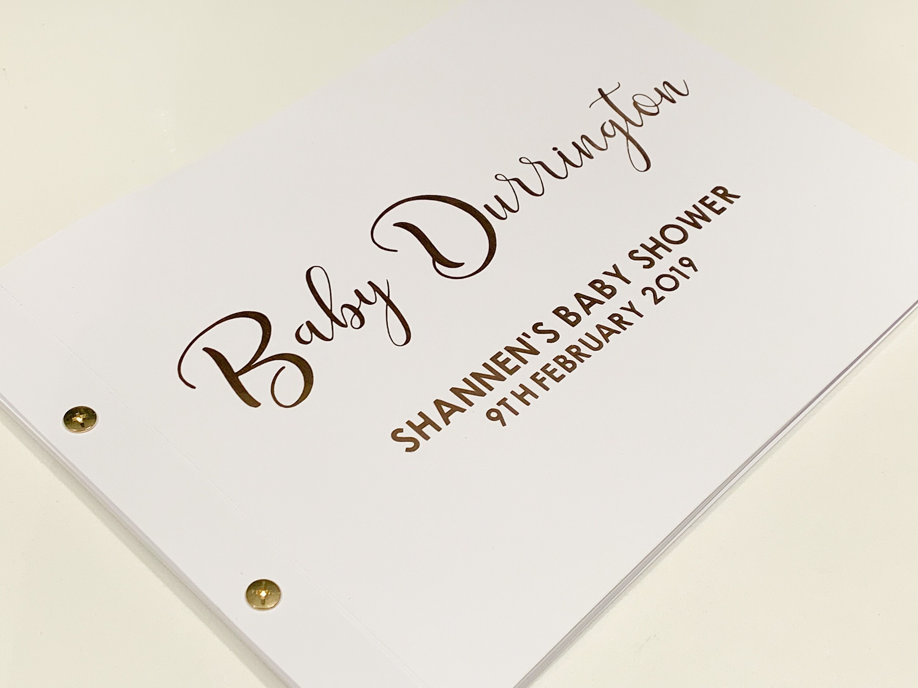 Personalised Baby Shower Guest Book Memory Bridal Etsy