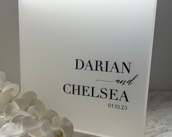 Personalised Seamless Frosted Matte Acrylic Wishing Well Box