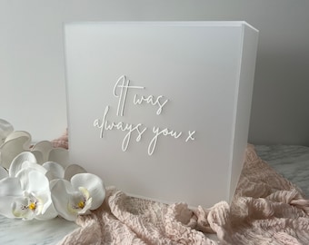 Personalised 3D Seamless Matte Frosted Acrylic Wishing Well Box