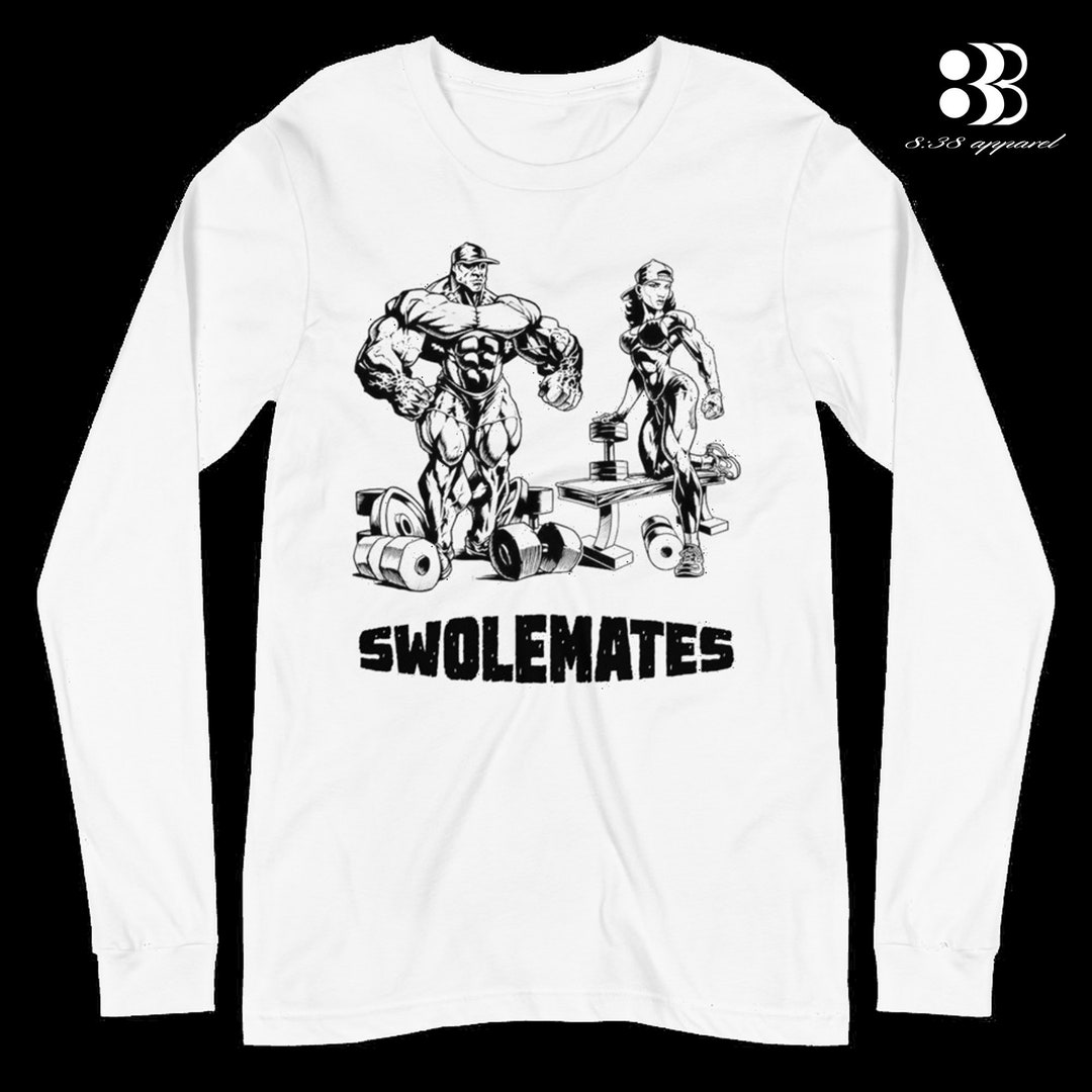 Workout Gym Fitness Long Sleeve Shirt Swolemate Etsy