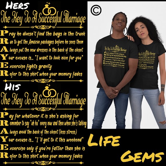 Couples Shirt the Key to A Successful Marriage Funny - Etsy Couples Shirt the Key to A Successful Marriage Funny - Etsy