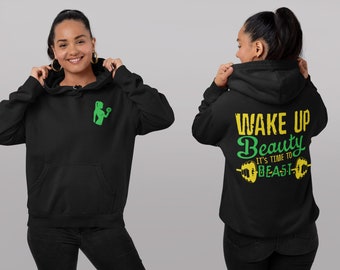 Sudadera con capucha amarilla negra y verde Sudadera con capucha deportiva