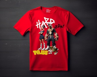 Camiseta de Popeye y Olive Oyl: Camiseta gráfica retro de hip hop de los 90