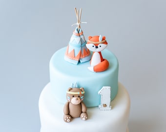 Edible White Cat Cake Sugarpaste topper Birthday Sugar Handmade large Decoration