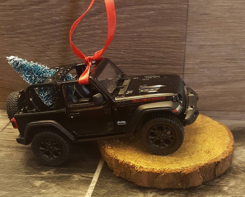 Black Jeep Wrangler Rubicon JL Christmas Ornament With Tree Etsy