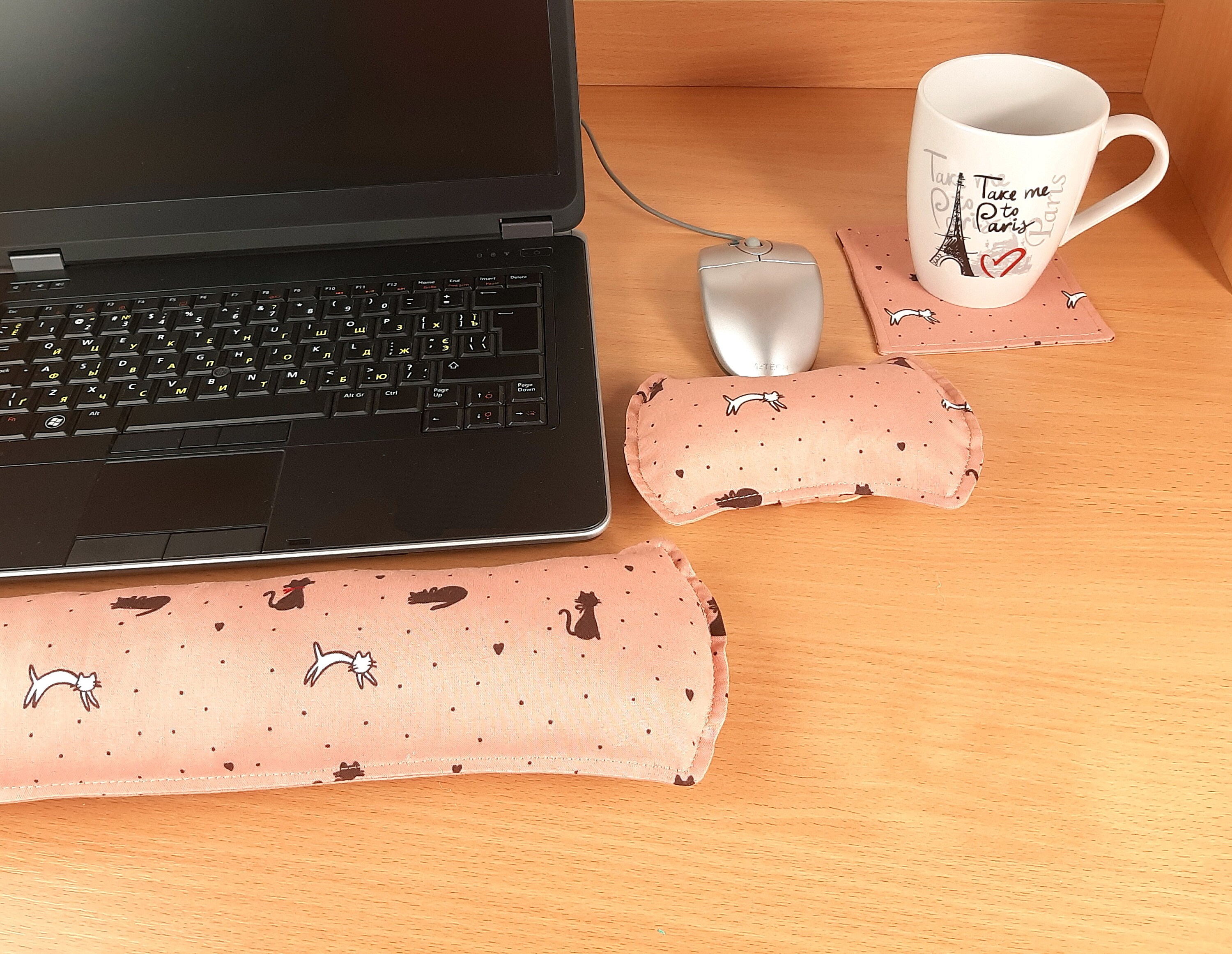 Reposamuñecas Ergonómico En Forma De Nube Para Teclado Y Ratón - Set De 3 Piezas, Base Antideslizante