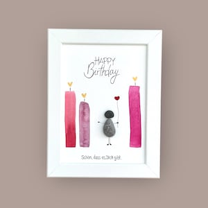 Steenbeeld handgeschreven - Gelukkige verjaardag - Gefeliciteerd - Verjaardag - gepersonaliseerd - collega - favoriete persoon - 13 x 18 cm