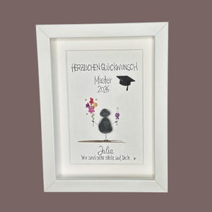 手書きの石板 - おめでとう - 試験合格 - 個人名入り - 学士 - 修士 - 卒業証明書 - 20 x 15 cm