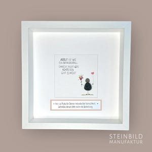 Steinbild handgeschrieben - Arbeit ist wie ein Banküberfall - Freundschaft - Kollege - Geschenk -Lieblingskollegin - personalisiert