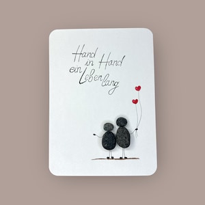 Karte handgeschrieben - Hand in Hand - Hochzeit - PERSONALISIERT - Geschenk - Ehe - Paar - Wedding - Familie - Liebe – Herz