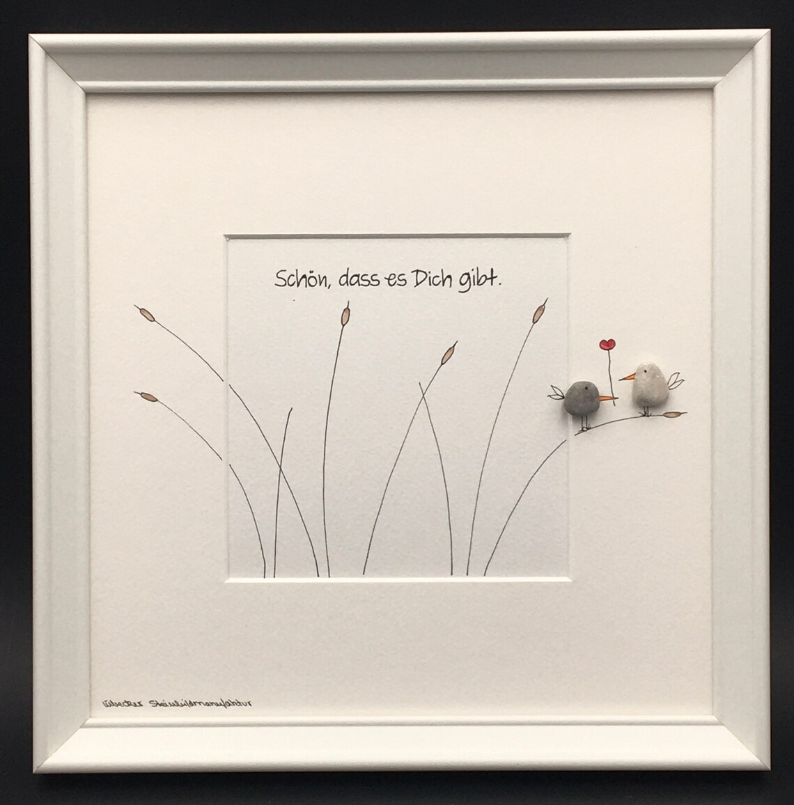 Steinbild Schön dass es Dich gibt Etsy