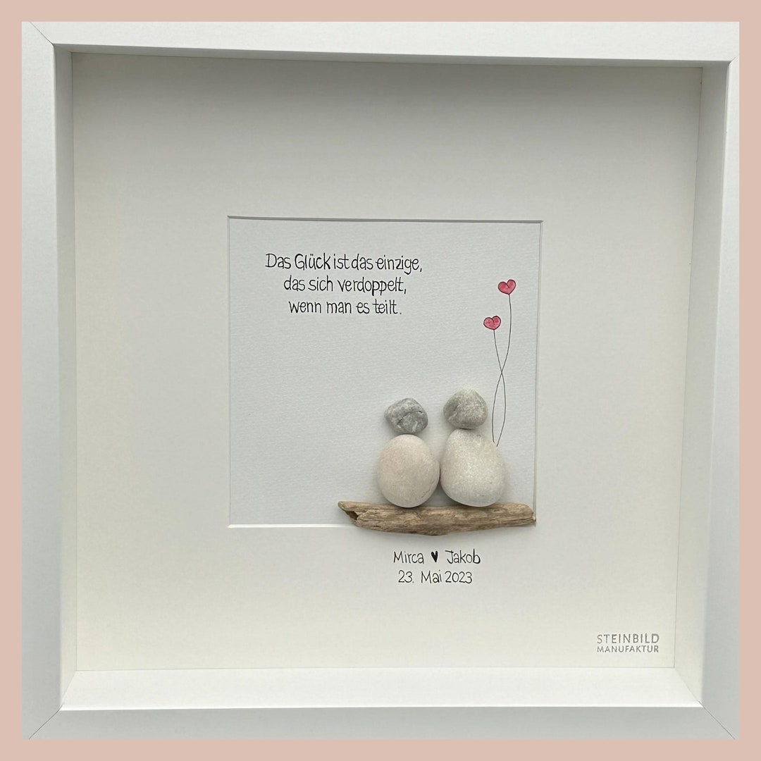 Steinbild Das Glück ist das einzige, was sich verdoppelt, wenn