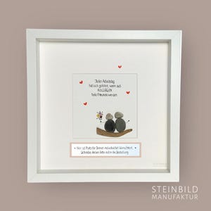 Handwritten stone picture - Every working day is worth it when colleagues become great friends - gift - work colleague