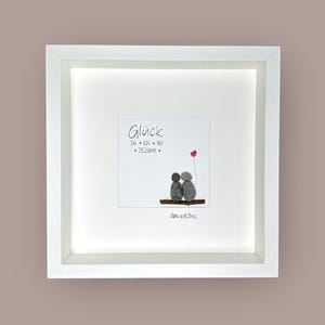 Steinbild handgeschrieben - Glück - DU ICH WIR - personalisiert - Geschenk - Familie - Hochzeit - Kinder - Nachwuchs - Silberhochzeit -