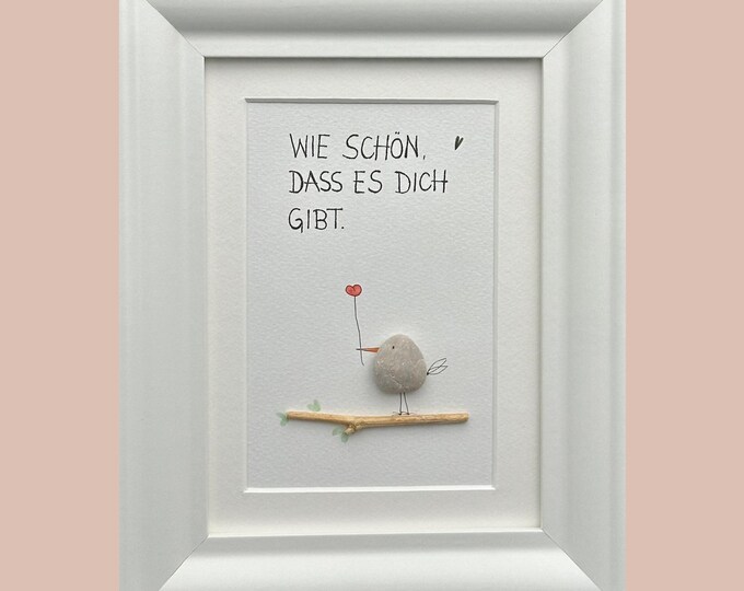 Steinbilder, schön das es Dich gibt, Etsy.de