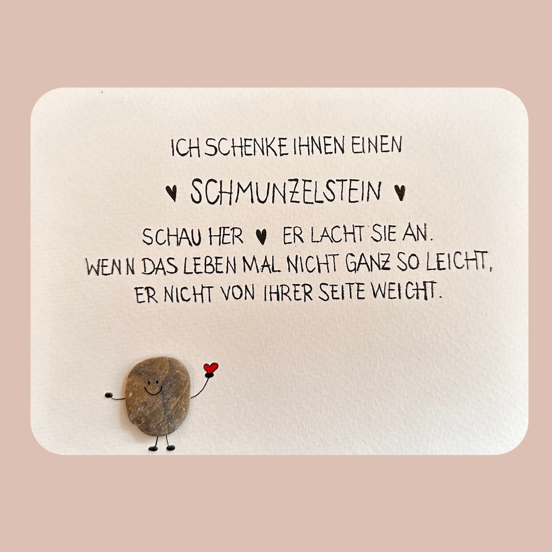 Karte Schmunzelstein SIE Glücksbringer Geschenk Mitbringsel Geburtstag