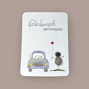 Karte handgeschrieben - Glückwunsch - Führerschein - PERSONALISIERT - Freundschaft - Fahranfänger - Prüfung - Fahrprüfung - Auto - Motorrad