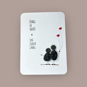Karte handgeschrieben - Hand in Hand - Hochzeit - PERSONALISIERT - Geschenk - Ehe - Paar - Wedding - Familie - Liebe – Herz