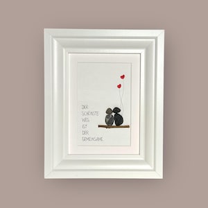 Stone picture handwritten - The most beautiful path is the one we take together - personalized - wedding - gift - marriage - WITHOUT FRAME POSSIBLE 10 x 15 cm