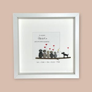 Stone picture - In our hearts we are always together - personalized - parents - children - grandparents - love - wedding - gift - moving