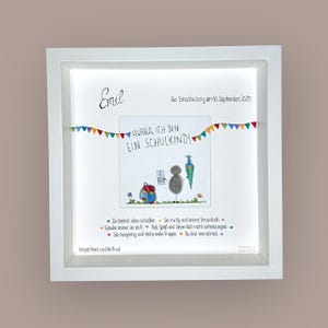 手書きの石の絵 - やったー、小学生になったよ - パーソナライズ - ギフト - 入学 - 幼稚園 - 小学校 -