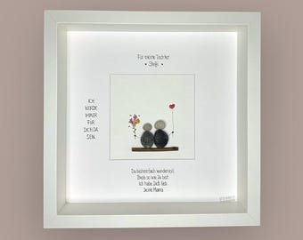 Handwritten stone picture - For my daughter - from mom - PERSONALIZED - son - gift - love - family - I love you - godmother