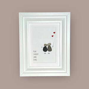 Cuadro de piedra escrito a mano - Por los siglos de los siglos - personalizado - para siempre - amor - amor - regalo - SIN MARCO posible 10 x 15 cm