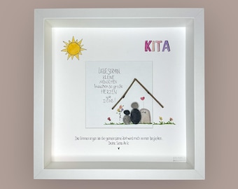 Stone picture - little people need such big... - gift - farewell - school - kindergarten - teacher - personalized